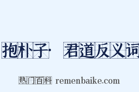 抱朴子·君道反义词是什么意思的图片